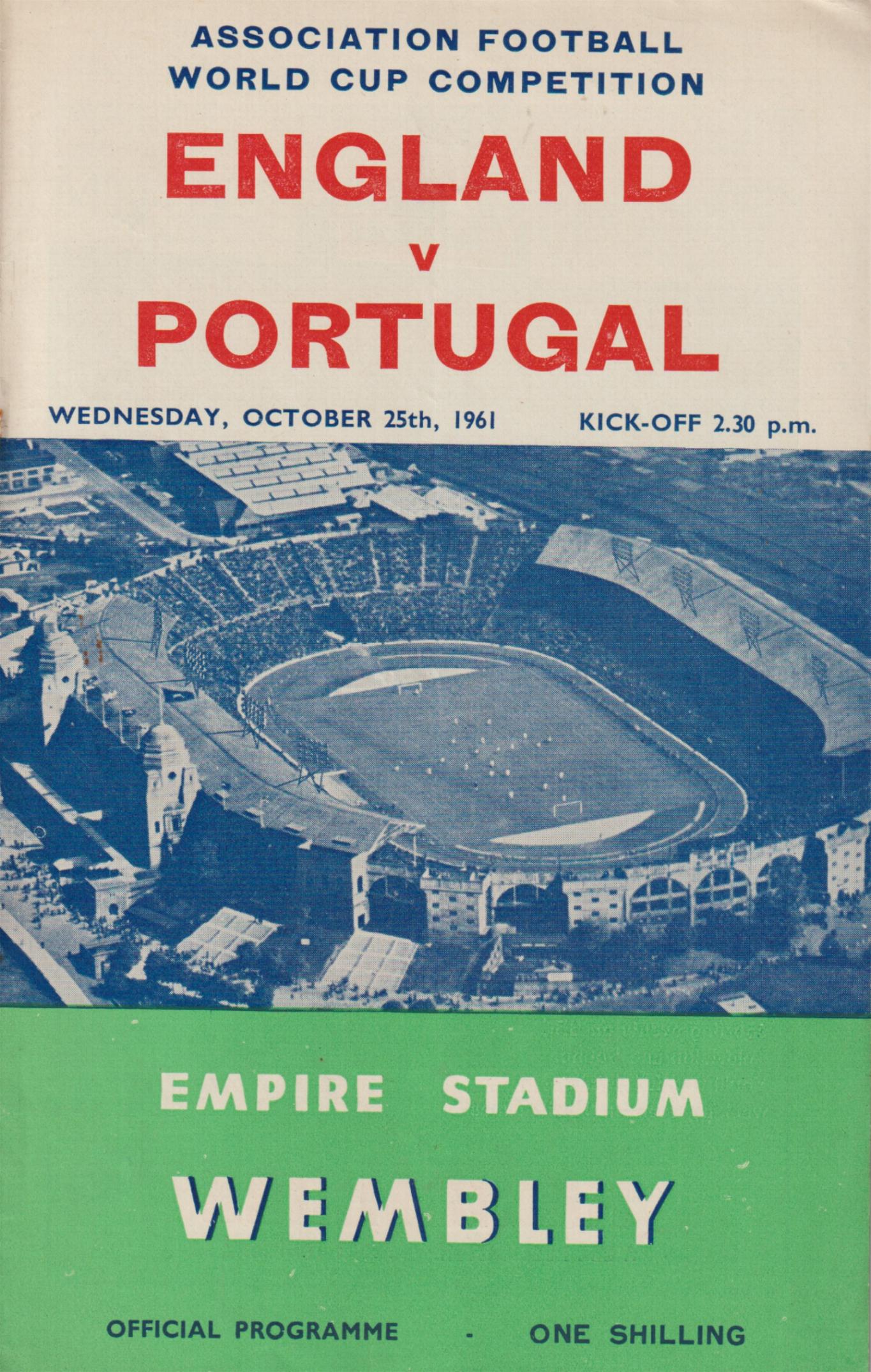 1961 - ENGLAND v PORTUGAL